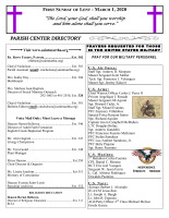First Sunday of Lent 2020